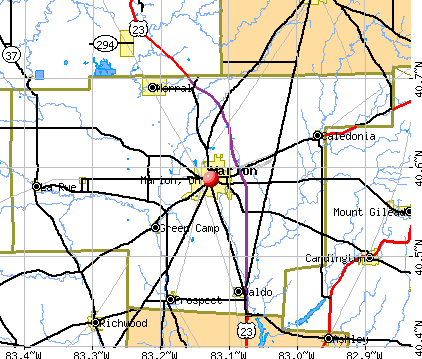 Marion, OH map