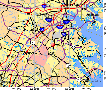 Severn, MD map