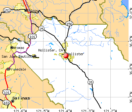 Hollister, CA map