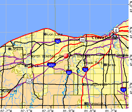 North Olmsted, OH map