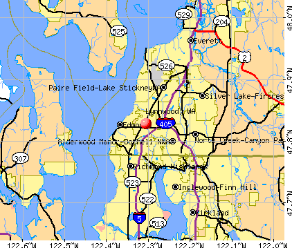 Lynnwood, WA map