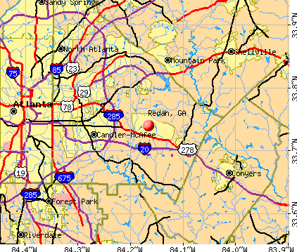 Redan, GA map