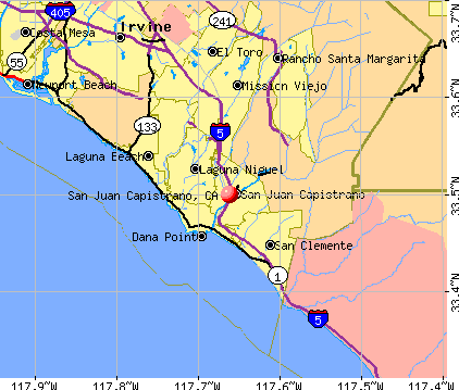 San Juan Capistrano, CA map