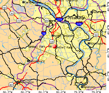 Bethel Park, PA map