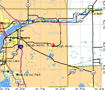 Lehigh Acres, FL map