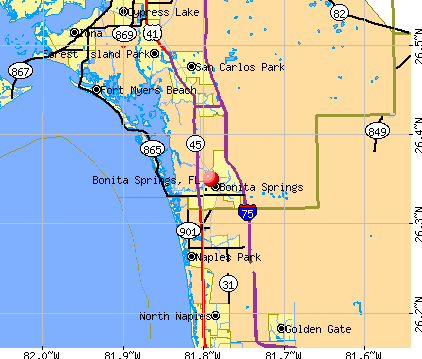 Bonita Springs, FL map