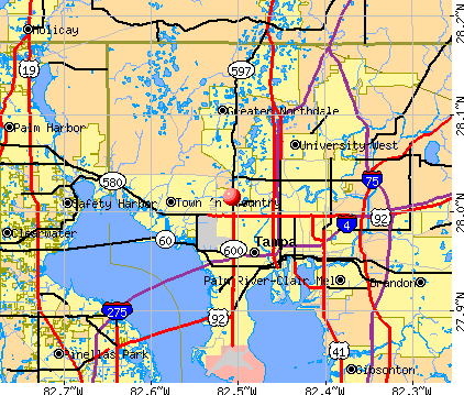 Egypt Lake-Leto, FL map