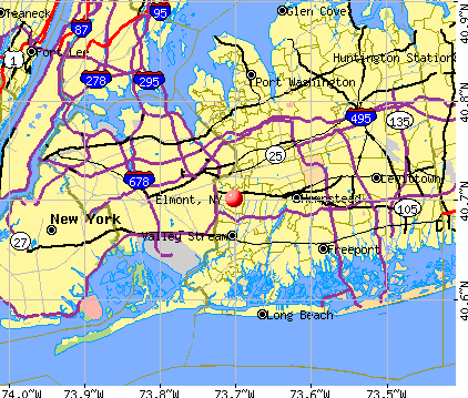 Elmont, NY map