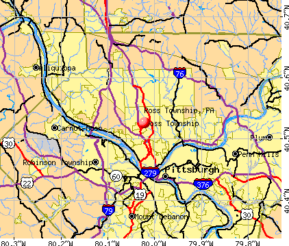 Ross Township, PA map