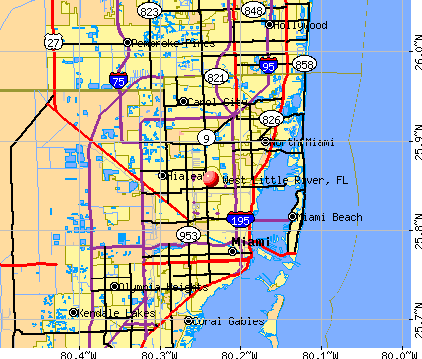 West Little River, FL map