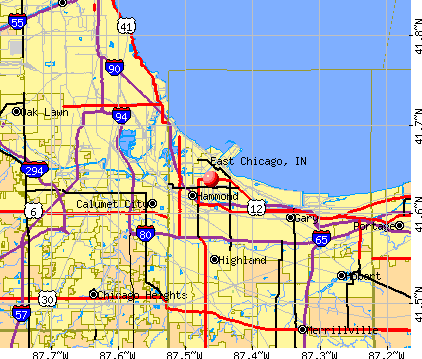 East Chicago, IN map