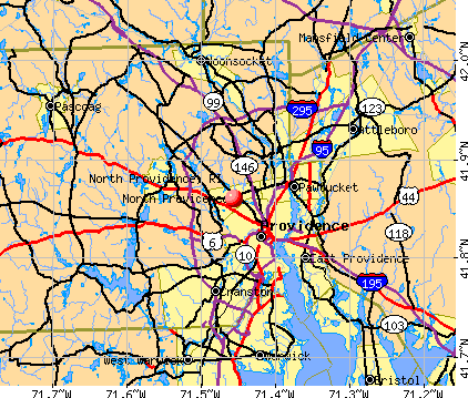 North Providence, RI map