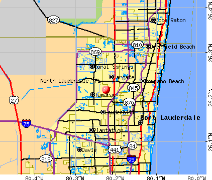 North Lauderdale, FL map