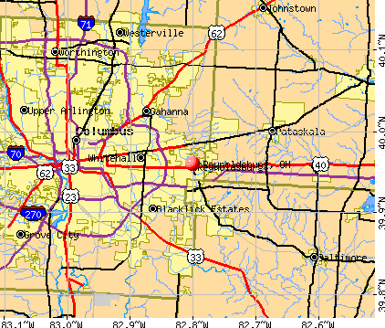 Reynoldsburg, OH map