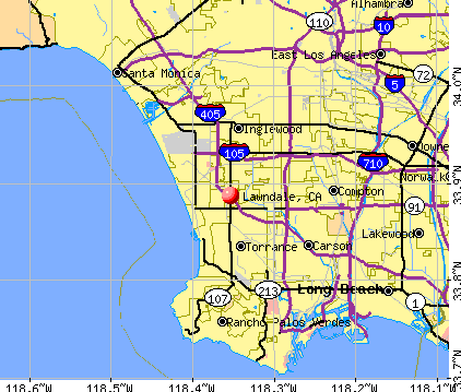 Lawndale, CA map
