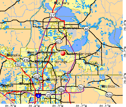 Winter Springs, FL map