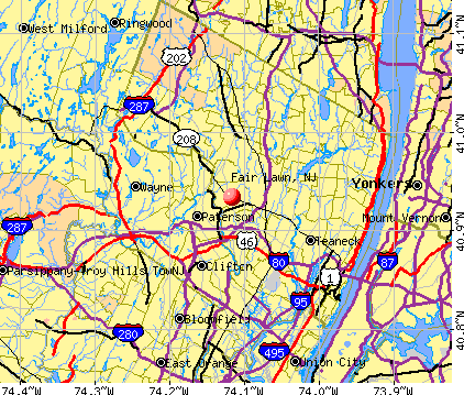 Fair Lawn, NJ map