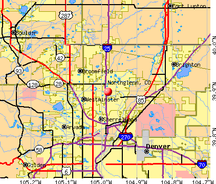 Northglenn, CO map