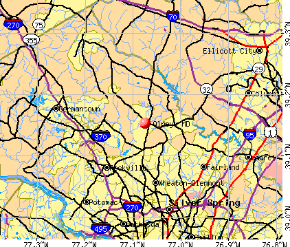 Olney, MD map