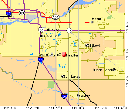 Chandler, AZ map