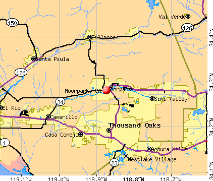 Moorpark, CA map