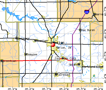 Marion, IN map