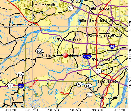 Ballwin, MO map