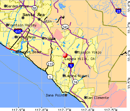 Laguna Hills, CA map