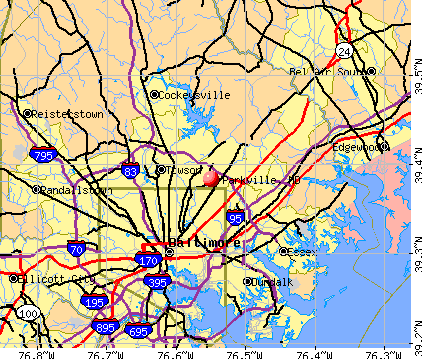 Parkville, MD map