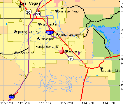 Henderson, NV map