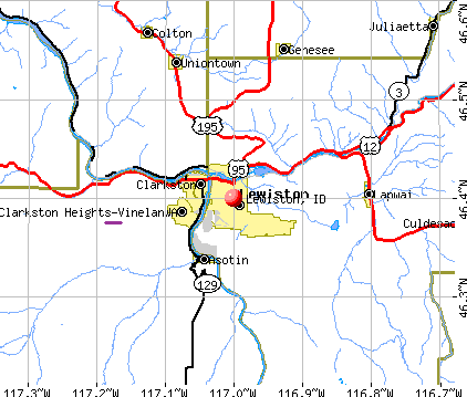 Lewiston, ID map