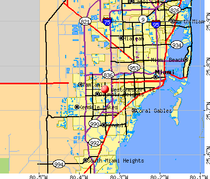 Westchester, FL map