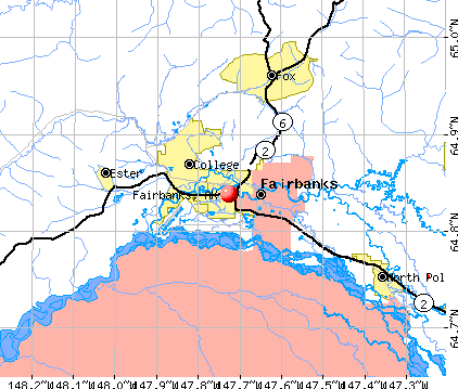 Fairbanks, AK map