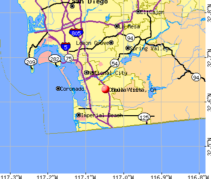 Chula Vista, CA map