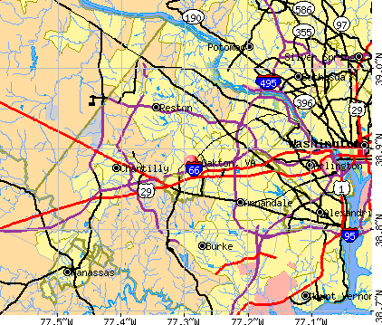 Oakton, VA map