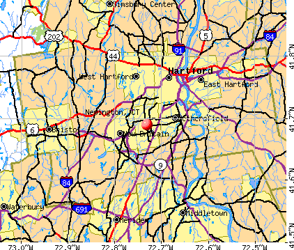 Newington, CT map