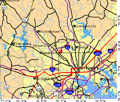 Pikesville, MD map