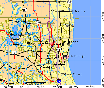 Gurnee, IL map