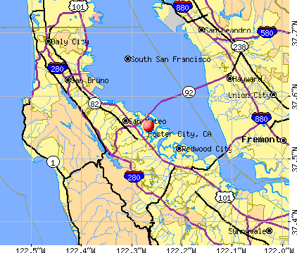 Foster City, CA map
