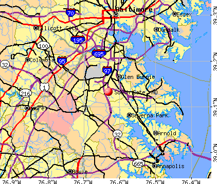South Gate, MD map
