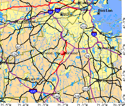 Norwood, MA map