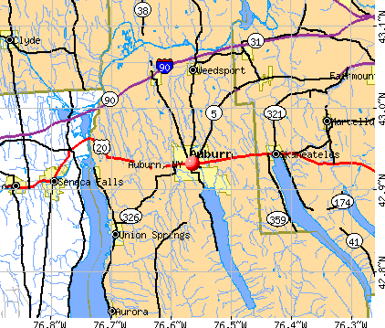 Auburn, NY map