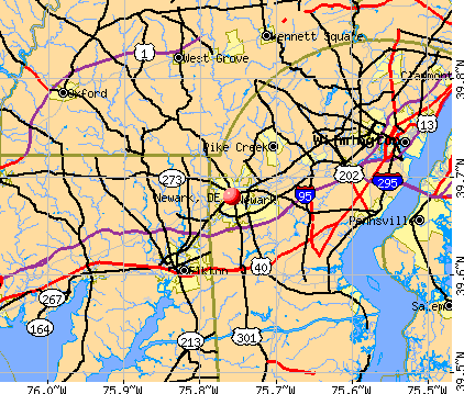 Newark, DE map