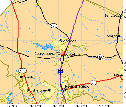 Georgetown, TX map