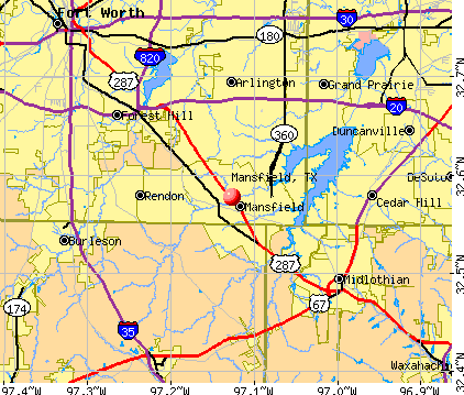 Mansfield, TX map. General Map; Google Map; MSN Map