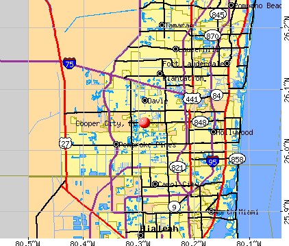 Cooper City, FL map