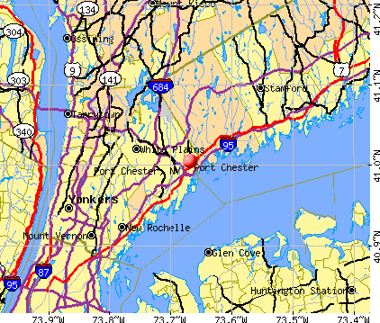 Port Chester, NY map