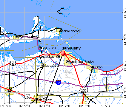 Sandusky, OH map