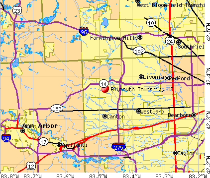 Plymouth Township, MI map