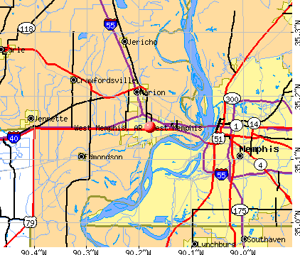 West Memphis, AR map